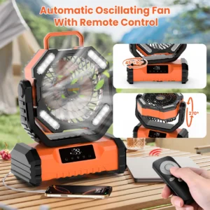 20000mAh LED Camping Fan